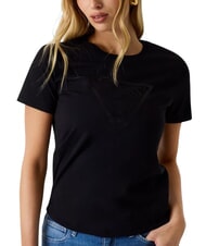 GUESS NEW BASIC Kurzarm-T-Shirt aus reiner Baumwolle jetbla - T-Shirts und Tops f&uuml;r Damen - 4