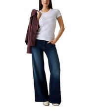 GUESS GLITTER LOGO Kurz&auml;rmeliges, glitzerndes T-Shirt purwei&szlig; - T-Shirts und Tops f&uuml;r Damen - 3