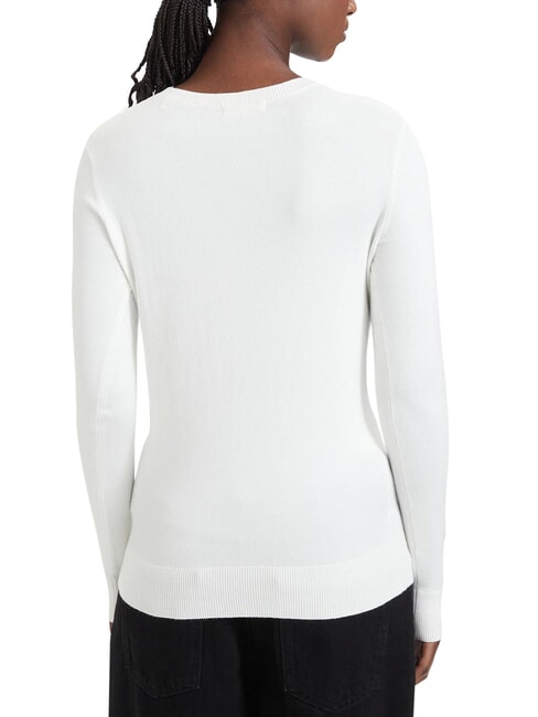 KATIE Rundhalsausschnitt, eng anliegender Pullover cremwhi - Damenpullover