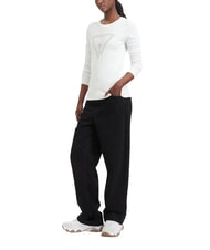 GUESS KATIE Rundhalsausschnitt, eng anliegender Pullover cremwhi - Damenpullover - 3