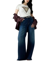 GUESS SNAKE TRIANGLE Kurzarm-T-Shirt cremwhi - T-Shirts und Tops f&uuml;r Damen - 3
