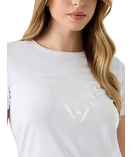 GUESS NEW BASIC Kurzarm-T-Shirt aus reiner Baumwolle purwei&szlig; - T-Shirts und Tops f&uuml;r Damen - 4
