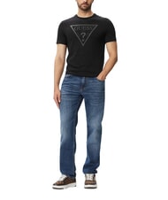 GUESS CORE Kurzarm-T-Shirt aus reiner Baumwolle jetbla - Herren-T-Shirts - 3