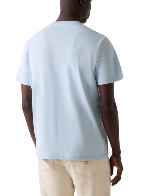 LOGO Kurzarm-T-Shirt aus reiner Baumwolle Luftbild blau - Herren-T-Shirts