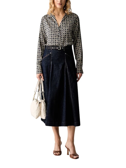 NEW CONCETTA Hemd g-Druck ovale Kette b - Damenblusen