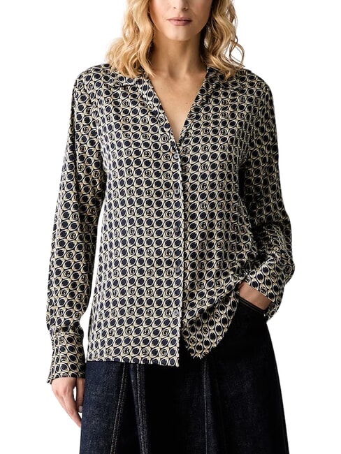NEW CONCETTA Hemd g-Druck ovale Kette b - Damenblusen