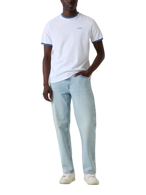 BASIC Kurzarm-T-Shirt aus reiner Baumwolle purwei&szlig; - Herren-T-Shirts