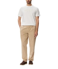 GUESS LOGO Kurzarm-T-Shirt aus reiner Baumwolle purwei&szlig; - Herren-T-Shirts - 3