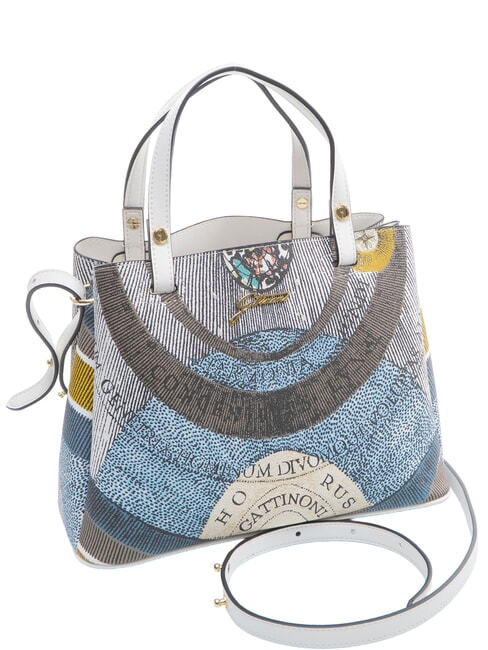 PLANETARIUM Handtasche mit Schulterriemen Mond/Wei&szlig; - Damentaschen