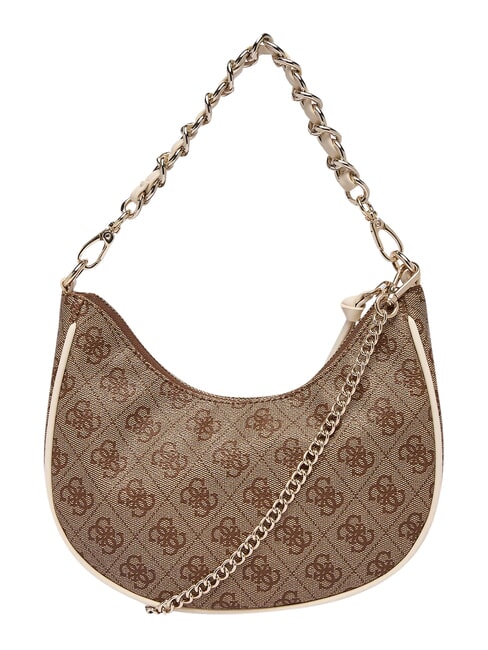 GIRL Schultertasche mit Kettenriemen 4g aop beige wei&szlig; - Damentaschen
