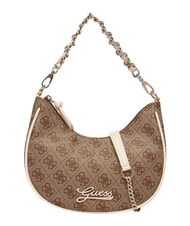 GUESS GIRL Schultertasche mit Kettenriemen 4g aop beige wei&szlig; - Damentaschen - 6