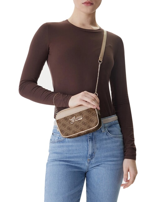GIRL MINI ME Mini-Schultertasche 4g aop beige wei&szlig; - Damentaschen