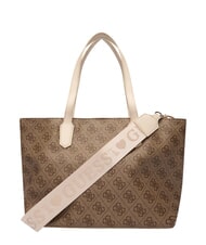 GUESS GIRL MINI ME Schultertasche mit Schultergurt 4g aop beige wei&szlig; - Damentaschen - 3