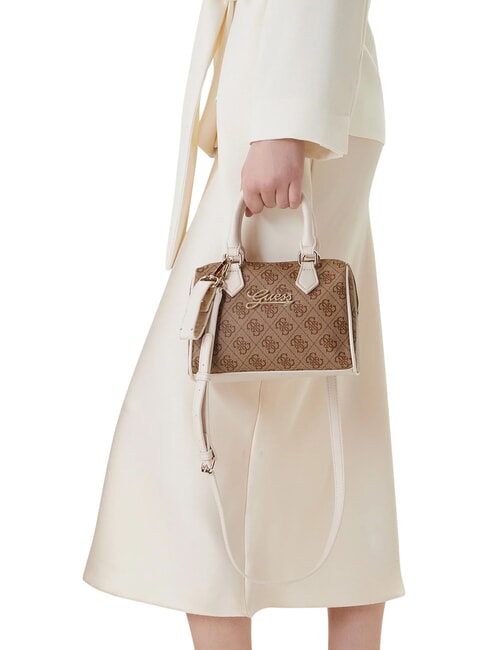 GIRL MINI ME Mini-Handtasche mit Schulterriemen 4g aop beige wei&szlig; - Damentaschen