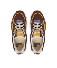 LOVE MOSCHINO STARDUST Damen-Sneaker Kakao/Vogelblau/Ocker/Elfenbein - Damenschuhe - 4