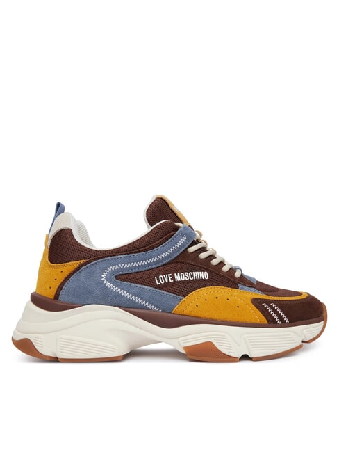 STARDUST Damen-Sneaker Kakao/Vogelblau/Ocker/Elfenbein - Damenschuhe