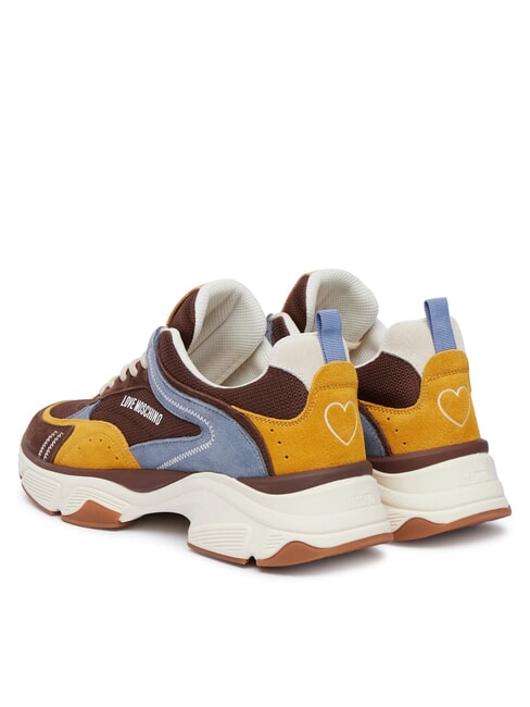 STARDUST Damen-Sneaker Kakao/Vogelblau/Ocker/Elfenbein - Damenschuhe