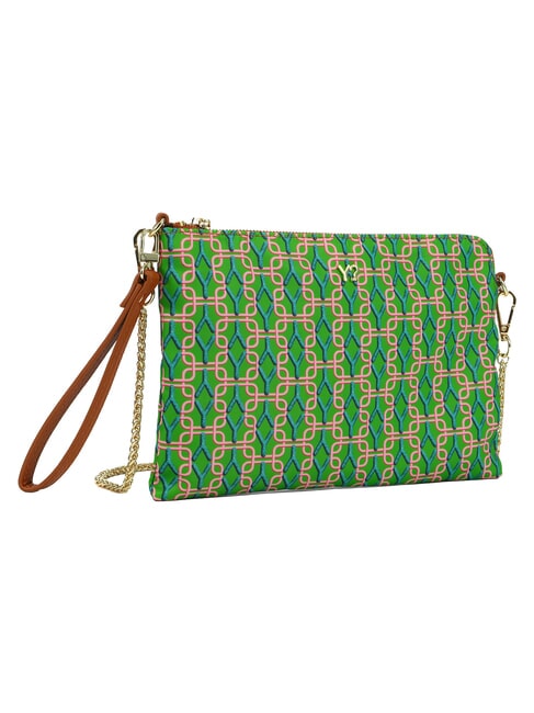 AUDREY Clutch mit Handgelenkschlaufe und Schulterriemen Kiwi - Damentaschen