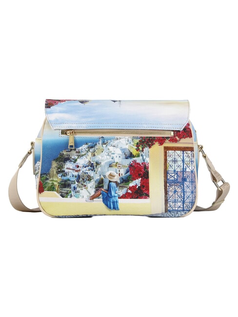 YESBAG Schultertasche, zwei F&auml;cher Griechischer Sommer - Damentaschen