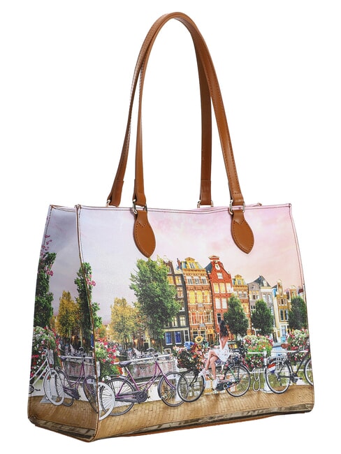 YESBAG Einkaufstasche, Umh&auml;ngetasche Blumenfluss - Damentaschen