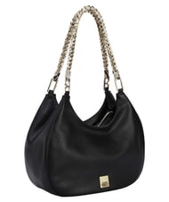YNOT RACHEL Hobo-Schultertasche mit doppeltem Kettenhenkel Schwarz - Damentaschen - 2