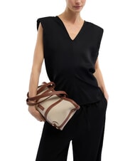 TRUSSARDI ELBA Umh&auml;ngetasche Canvas + Marke - Damentaschen - 2