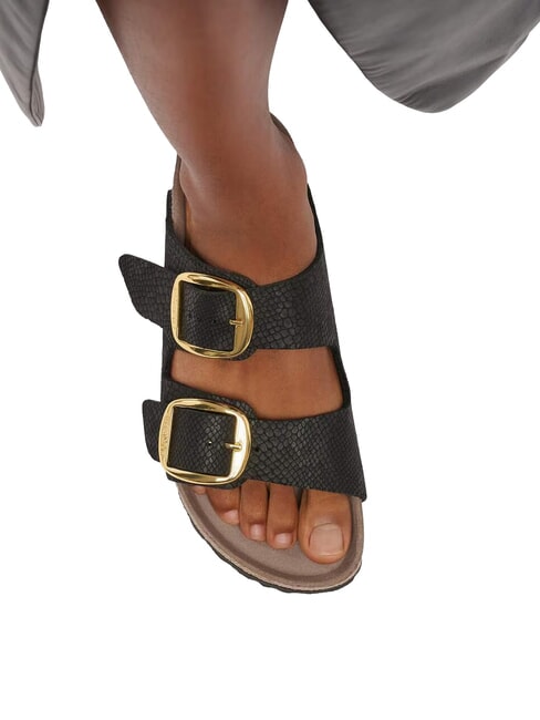 ARIZONA BIG BUCKLE Sandalenpantoffel pythonblack - Damenschuhe