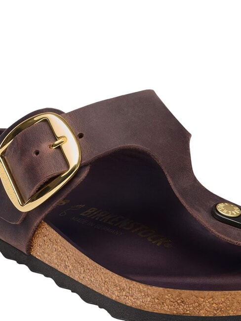 GIZEH BIG BUCKLE HEX Lederpantoffel-Sandale habana - Damenschuhe