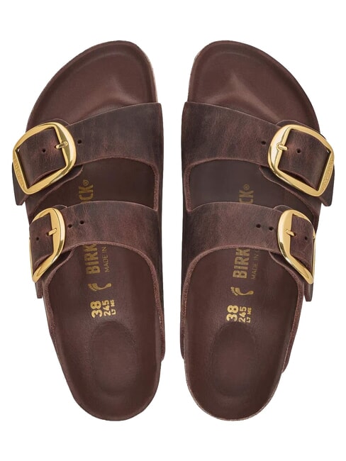 ARIZONA BIG BUCKLE HEX Pantoffelsandalen aus ge&ouml;ltem Leder habana - Damenschuhe