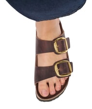 BIRKENSTOCK ARIZONA BIG BUCKLE HEX Pantoffelsandalen aus ge&ouml;ltem Leder habana - Damenschuhe - 5