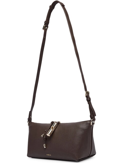 DEBBY Schultertasche, Leder Schokolade - Damentaschen