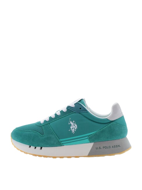 JAKE Sneaker aus gemischtem Leder Bayou Green - Herrenschuhe