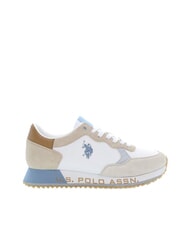 U.S. POLO ASSN. CLEEF Sneaker aus gemischtem Leder Wei&szlig;-Hellbeige - Herrenschuhe - 2