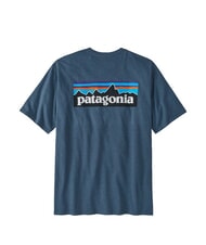 PATAGONIA P-6 LOGO Kurzarm-T-Shirt Gletscherblau - Herren-T-Shirts - 2