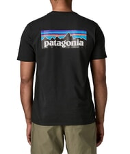 PATAGONIA P-6 LOGO Kurzarm-T-Shirt Schwarz - Herren-T-Shirts - 2