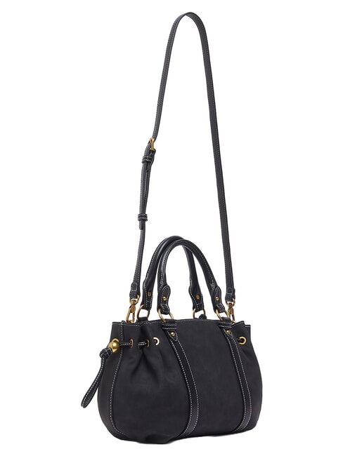 GINESA Schultertasche mit Schultergurt SCHWARZ - Damentaschen