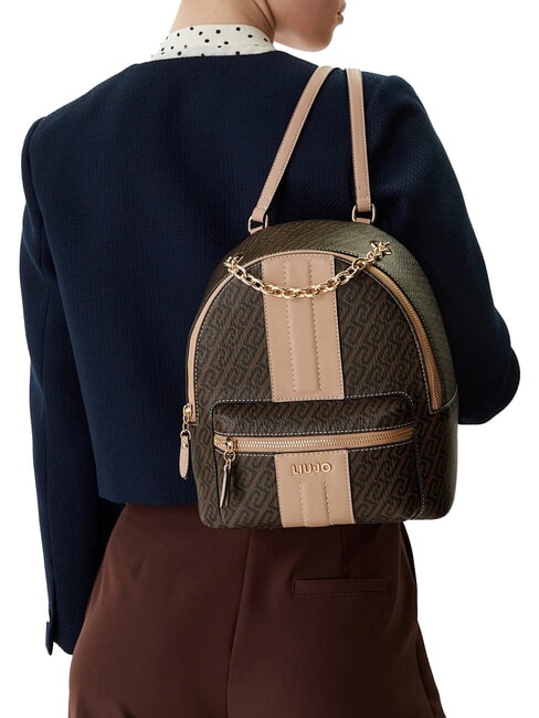 EMATITE Rucksack mit Vordertasche dunkelbraun/dunkelpulver - Damentaschen