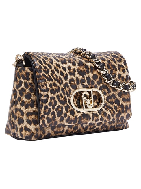 LAPUFFY Schultertasche mit Schultergurt nat&uuml;rlicher Fleck. - Damentaschen