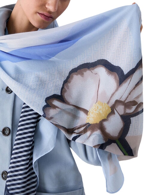 FLOWER Blockschal hellblau - Schals