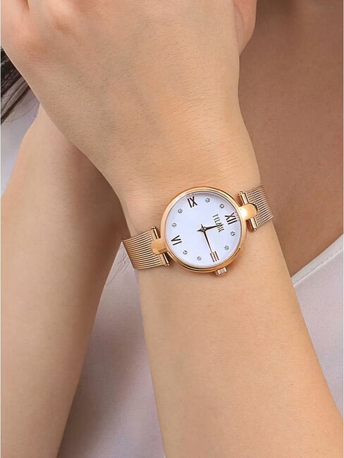 SANTORINI Uhr nur Zeitangabe Stahl-Rose - Uhren