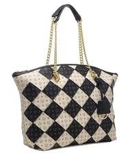 POLLINI HERITAGE Schultertasche mit Schultergurt schwarzes Elfenbein - Damentaschen - 2