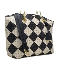 POLLINI HERITAGE Schultertasche mit Schultergurt schwarzes Elfenbein - Damentaschen - 3