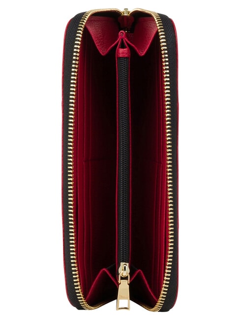 HERITAGE Gro&szlig;e Geldb&ouml;rse mit Rei&szlig;verschluss schwarz rot - Brieftaschen Damen