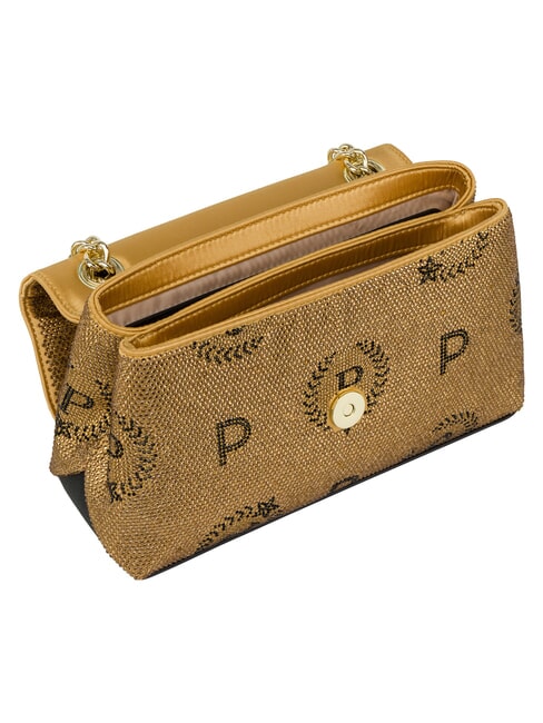 HERITAGE Kleine Schultertasche mit Kette Platin - Damentaschen