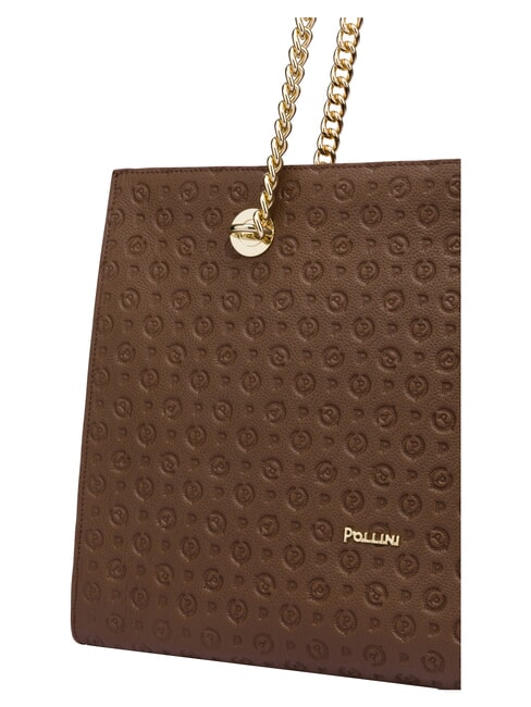 HERITAGE Einkaufstasche aus Leder braun / creme - Damentaschen