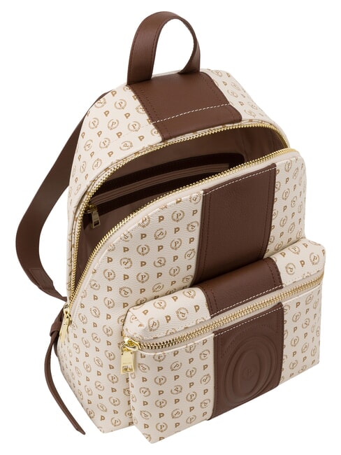 HERITAGE Rucksack mit Vordertasche und Schl&uuml;sselring braunes Elfenbein - Damentaschen