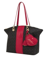 POLLINI HERITAGE Schultertasche mit Schl&uuml;sselring schwarz rot - Damentaschen - 2