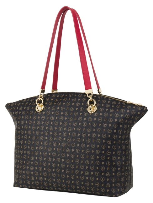 HERITAGE Schultertasche mit Schl&uuml;sselring schwarz rot - Damentaschen