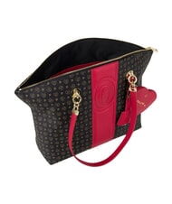 POLLINI HERITAGE Schultertasche mit Schl&uuml;sselring schwarz rot - Damentaschen - 5