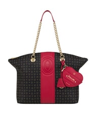 POLLINI HERITAGE Schultertasche mit Schl&uuml;sselring schwarz rot - Damentaschen - 6